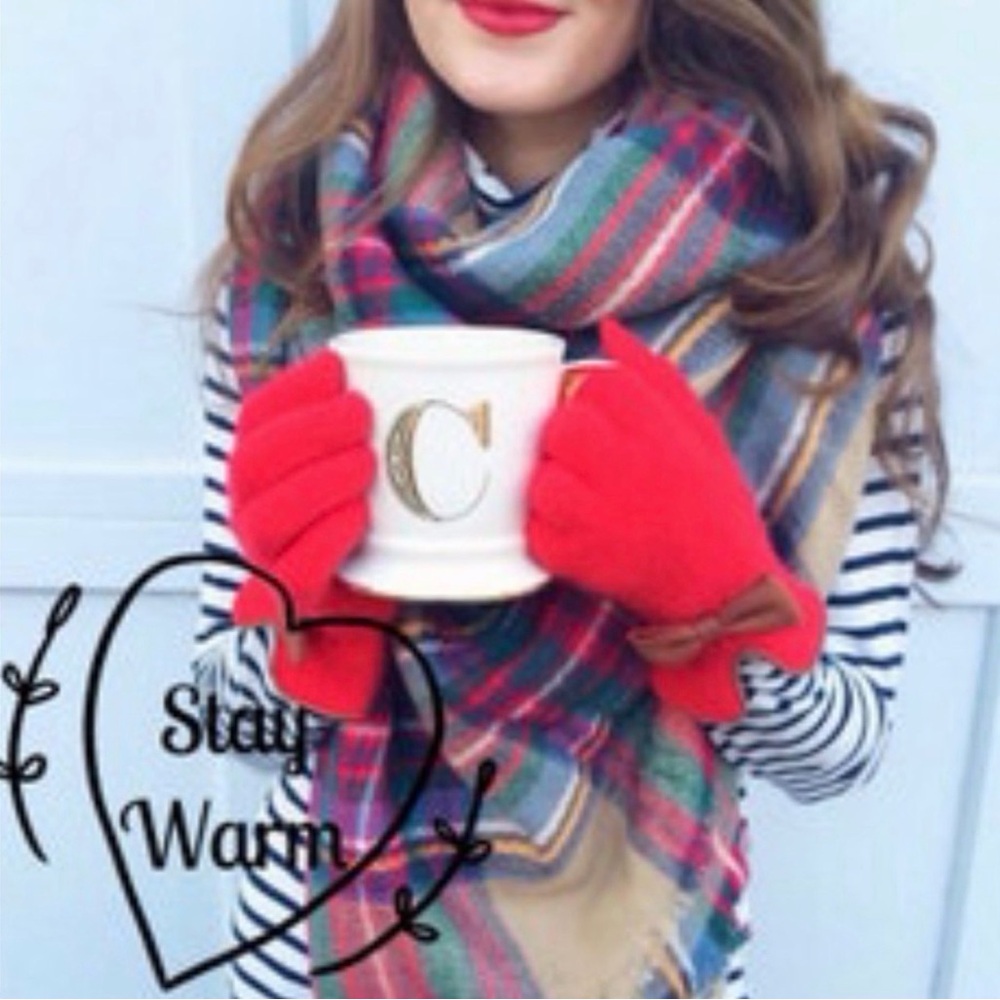 Women’s Plaid Blanket Scarves, Set of 3, LIKE NEW